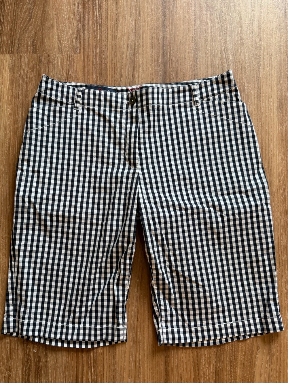 Brooks Brothers Navy & White Gingham Bermuda Shorts